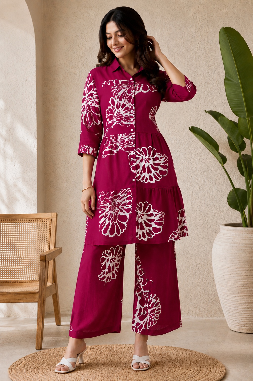 Royal Fuchsia Statement Co-Ord Set